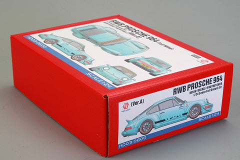 ホビーデザイン HD03-0600 1/24 RWB ポルシェ 964 (テールウイング) (Ver.A) フルディティールキット (レジン+エッチングパーツ+デカール+メタルホイール+メタルパーツ+メタルロゴ)