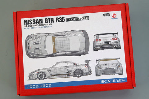 ホビーデザイン HD03-0602 1/24 日産 GTR R35 トップシークレット トランスキット (レジン+エッチングパーツ+デカール+メタルパーツ+メタルロゴ)
