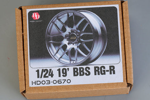 ホビーデザイン HD03-0670 1/24 19インチ BBS RG-R ホイールセット(レジン+メタル+デカール)
