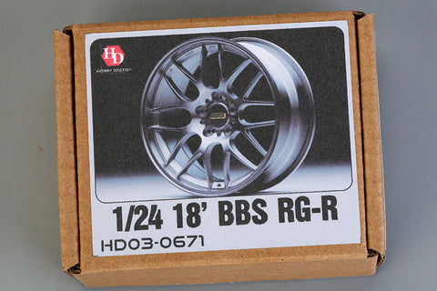 ホビーデザイン HD03-0671 1/24 18インチ BBS RG-R ホイールセット(レジン+メタル+デカール)