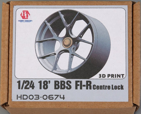 ホビーデザイン HD03-0674 1/24 18' BBS F1-R センターロックホイール(3Dプリント)(レジン+デカール )