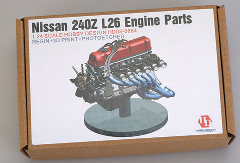 ホビーデザイン HD03-0684 1/24 日産 240Z L26 エンジンパーツ(エッチング+メタルパーツ+レジン)