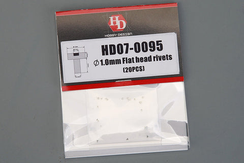 ホビーデザイン HD07-0095 1.0mm フラットヘッド リベット