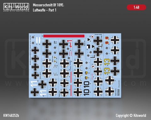 キッツワールド KW148252 1/48 メッサーシュミット Bf 109E (Pt. 1) - ファイターユニット