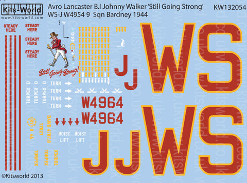 キッツワールド KW132054 1/32 アブロランカスター B.I 'Johnny Walker' - フルカラーデカール