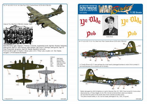 キッツワールド KW132063 1/32 ボーイング B-17F フライングフォートレス