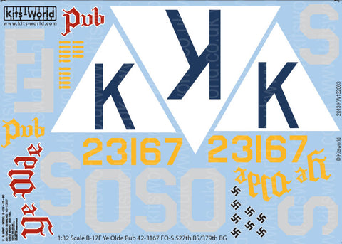 キッツワールド KW132063 1/32 ボーイング B-17F フライングフォートレス