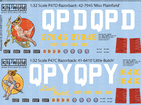 キッツワールド KW132077 1/32 P-47D サンダーボルト レイザーバック