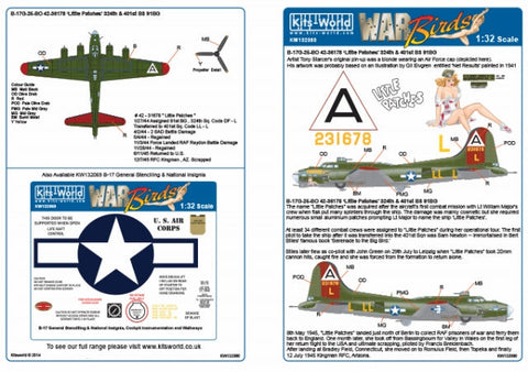 キッツワールド KW132080 1/32 ボーイング B-17G フライングフォートレス