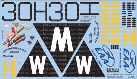 キッツワールド KW132081 1/32 ボーイング B-17G フライングフォートレス