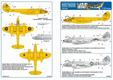 キッツワールド KW132086 1/32 グロスター ミーティア Mk.IV - F4