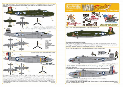 キッツワールド KW144022 1/144 B-25 ミッチェル デカールシート