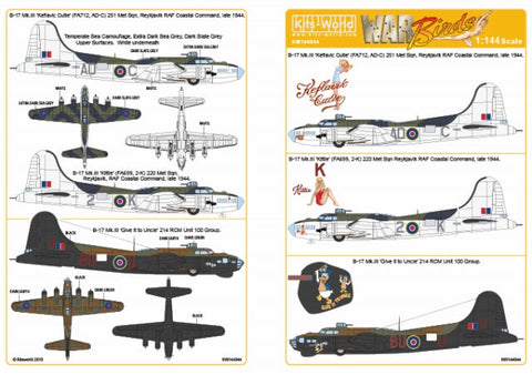キッツワールド KW144044 1/144 ボーイング B-17 Mk.III