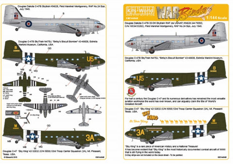 キッツワールド KW144048 1/144 ダグラス ダコタ C-47/DC3