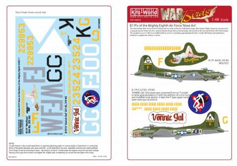キッツワールド KW148009 1/48 ボーイング B-17F フライングフォートレス