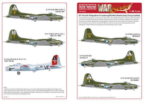 キッツワールド KW148025 1/48 ボーイング B-17 F/G フライングフォートレス