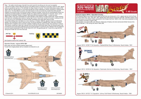 キッツワールド KW148050 1/48 'ジャギュア' - 1/48スケール デカールシート