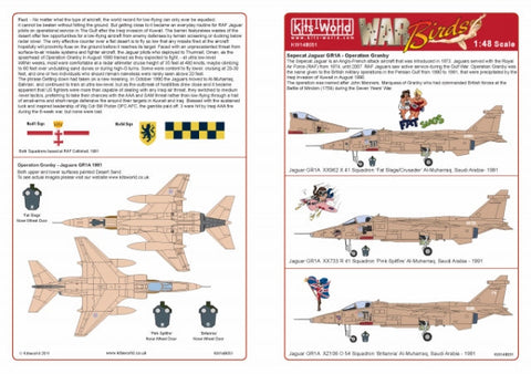 キッツワールド KW148051 1/48 'ジャギュア' - 1/48スケール デカールシート