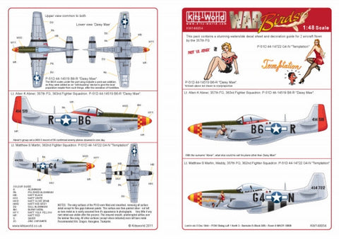キッツワールド KW148054 1/48 P-51D マスタング 1/48スケール デカールシート