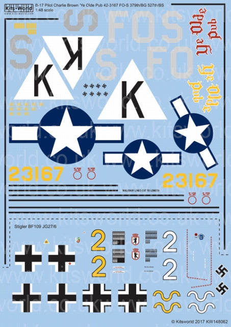 キッツワールド KW148062 1/48 ボーイング B-17 F/G フライングフォートレス
