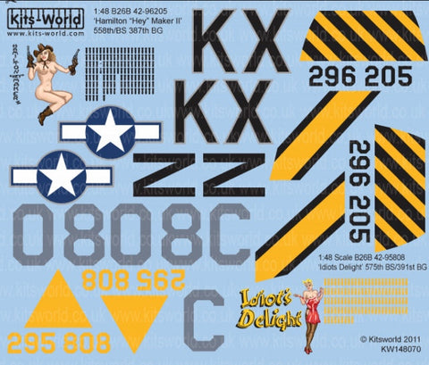 キッツワールド KW148070 1/48スケール デカールシート B-26 マローダー