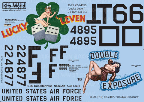 キッツワールド KW148075 1/48スケール デカールシート B-29 スーパーフォートレス