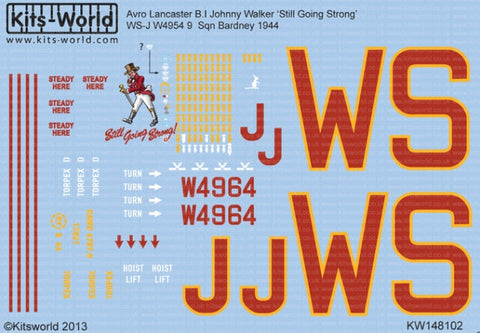 キッツワールド KW148102 1/48 デカールシート アブロランカスター B.I