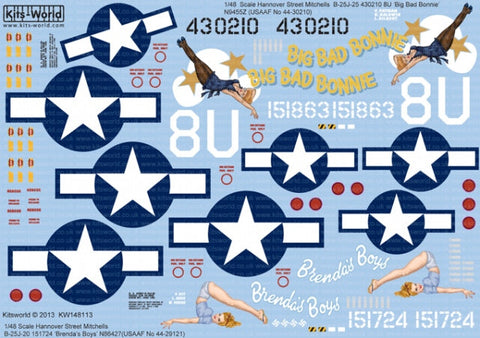 キッツワールド KW148113 1/48 B-25J ミッチェル