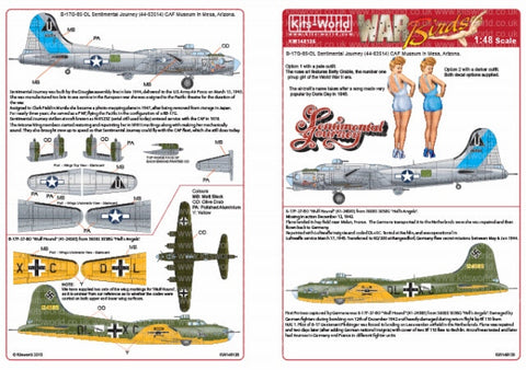 キッツワールド KW148135 1/48 ボーイング B-17 F/G フライングフォートレス