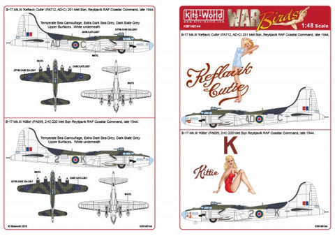 キッツワールド KW148144 1/48 ボーイング B-17 Mk.III フライングフォートレス