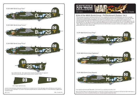 キッツワールド KW172018 1/72 アメリカンノーズアート B24 リベレーター - 1/72スケール デカールシート