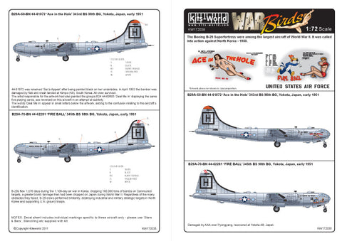 キッツワールド KW172038 1/72 B-29 スーパーフォートレス - 1/72スケール デカールシート