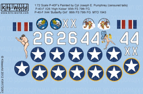 キッツワールド KW172061 1/72スケール デカールシート カーチス P-40 ウォーホーク