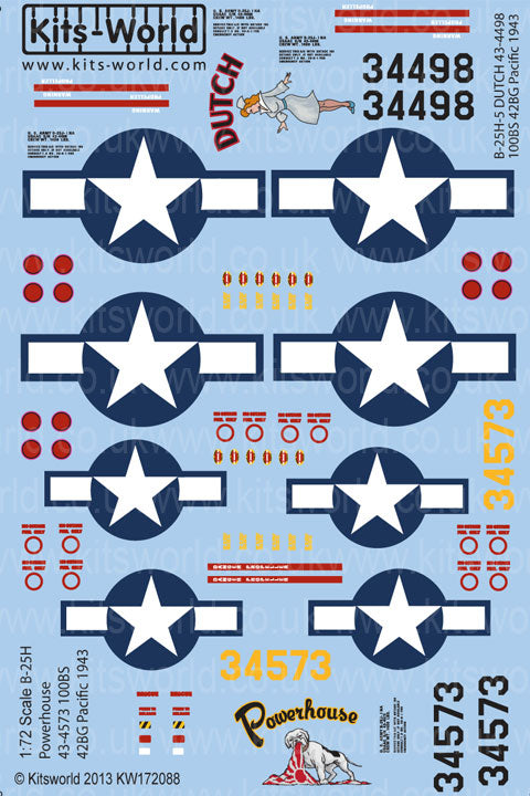 キッツワールド KW172088 1/72スケール B-25 ミッチェル