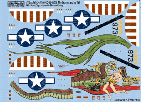 キッツワールド KW172128 1/72スケール B-24J 'Dragon and His Tail