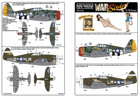 キッツワールド KW172129 1/72スケール P-47D サンダーボルト 'レイザーバック'