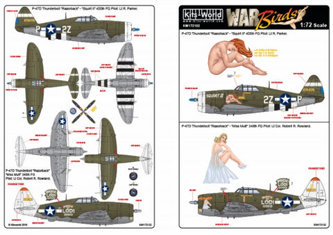 キッツワールド KW172132 1/72スケール P-47D サンダーボルト レイザーバック