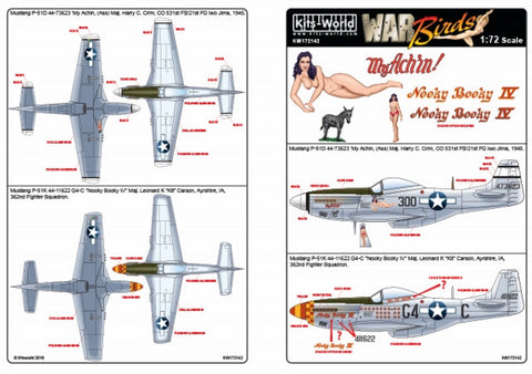 キッツワールド KW172142 1/72スケール 北アメリカ マスタング P-51D - P-51K