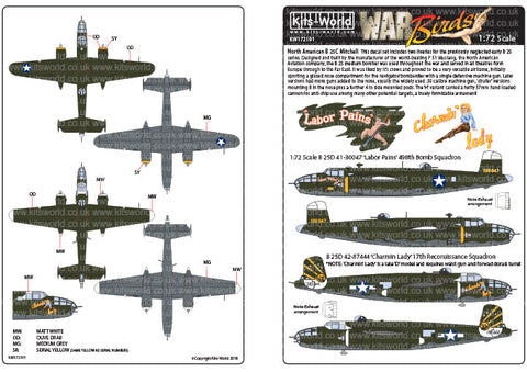 キッツワールド KW172191 1/72 B-25D 北アメリカ B-25 ミッチェル