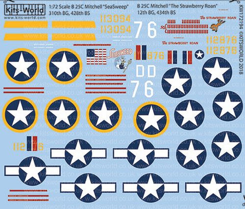 キッツワールド KW172194 1/72 B-25C 北アメリカ B-25 ミッチェル