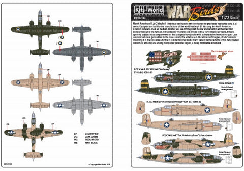 キッツワールド KW172194 1/72 B-25C 北アメリカ B-25 ミッチェル