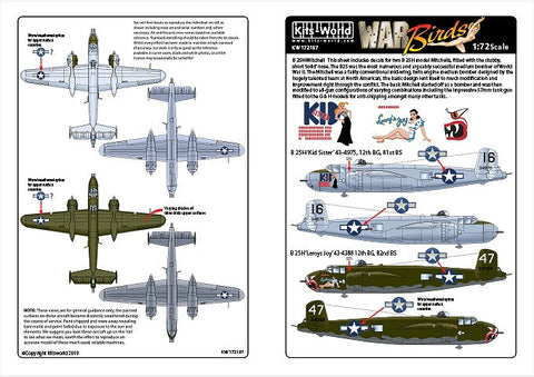 キッツワールド KW172197 1/72 北アメリカ B-25H ミッチェル
