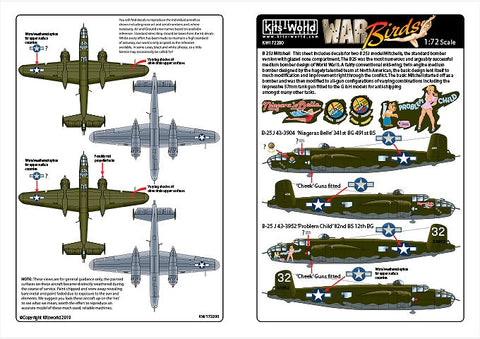 キッツワールド KW172200 1/72 北アメリカ B-25J ミッチェル