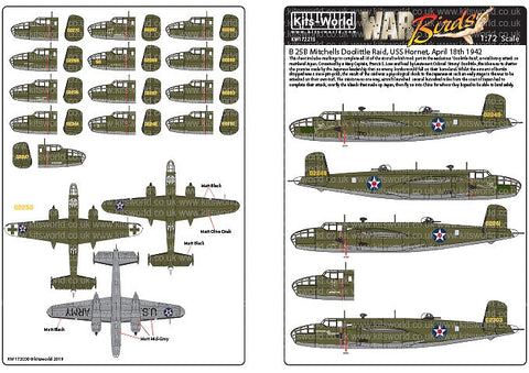 キッツワールド KW172215 1/72 B-25B ミッチェル ドリトルレイド