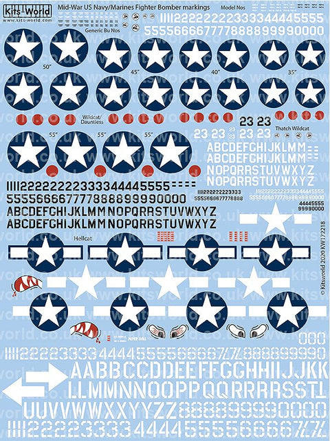 キッツワールド KW172218 1/72 アメリカ海軍 & 海兵隊 マーキング