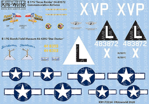 キッツワールド KW172224 1/72 ボーイング B-17G フライングフォートレス