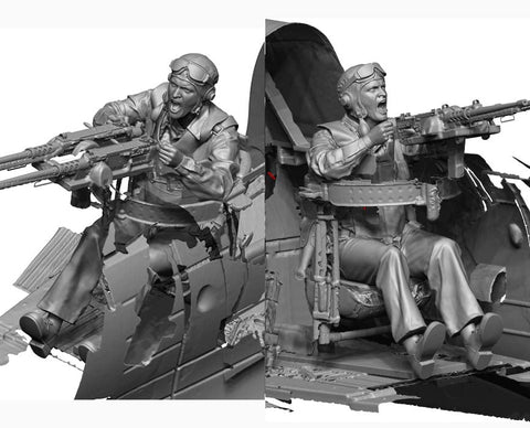 レジェンド LF7224 1/72 WWII アメリカ海軍 リアガンナー2(2ヘッド)