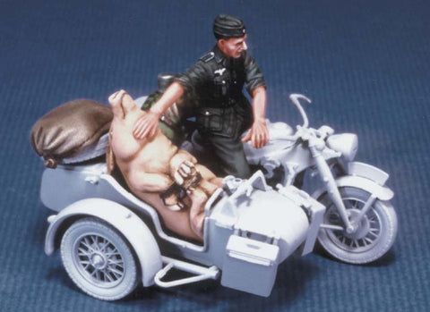 レジェンド LF0029 1/35 豚とドイツ兵のオートバイ ライダー (WWII)