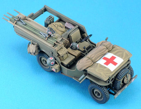 レジェンド LF1315 1/35 ウイリスジープ救急車コンバージョンセット(全キット対応・デカール入り)