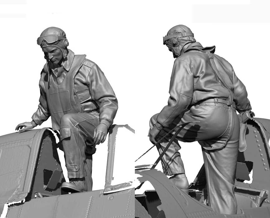 レジェンド LF2404 1/24 WWII アメリカ海軍パイロット (搭乗) – ホビー